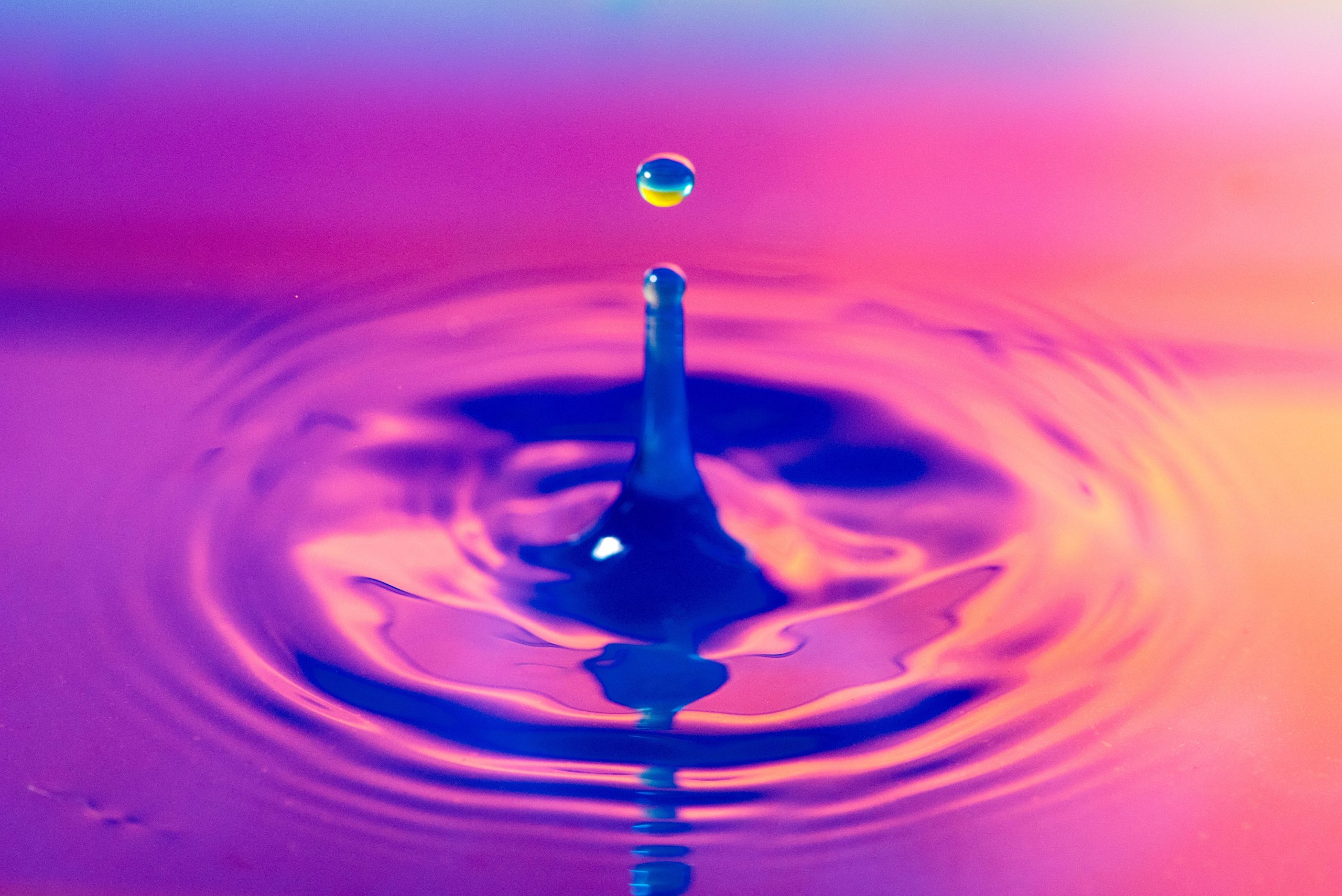 a beautiful water droplet